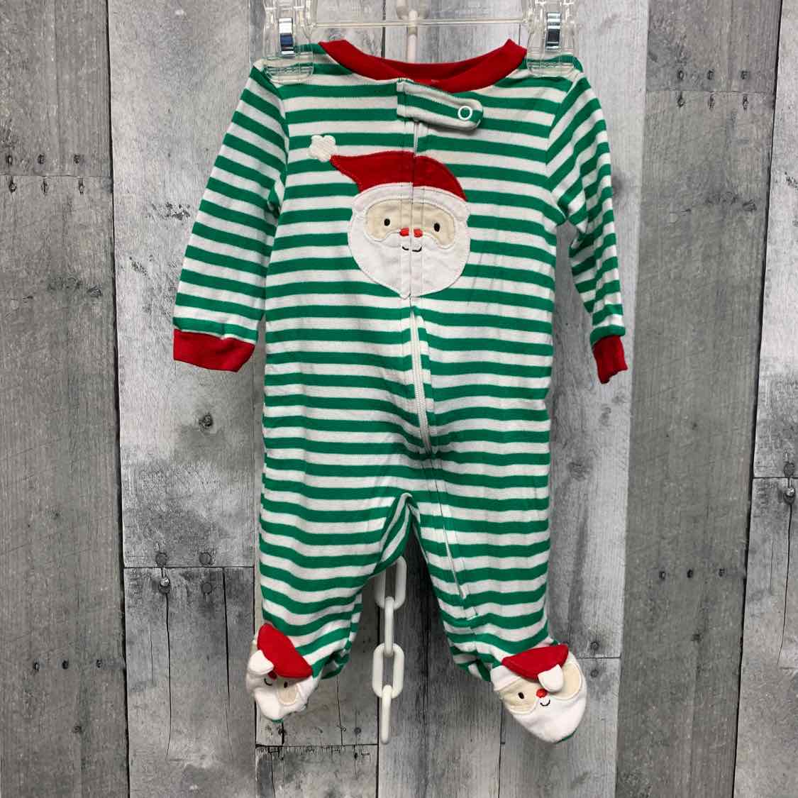 Size 3 Months Green/Red Carter's Footy PJs