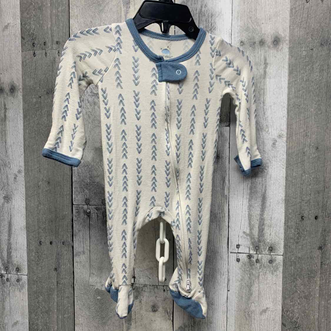 Size Newborn White/Brown Cloud Island Footy PJs - OodlesCB