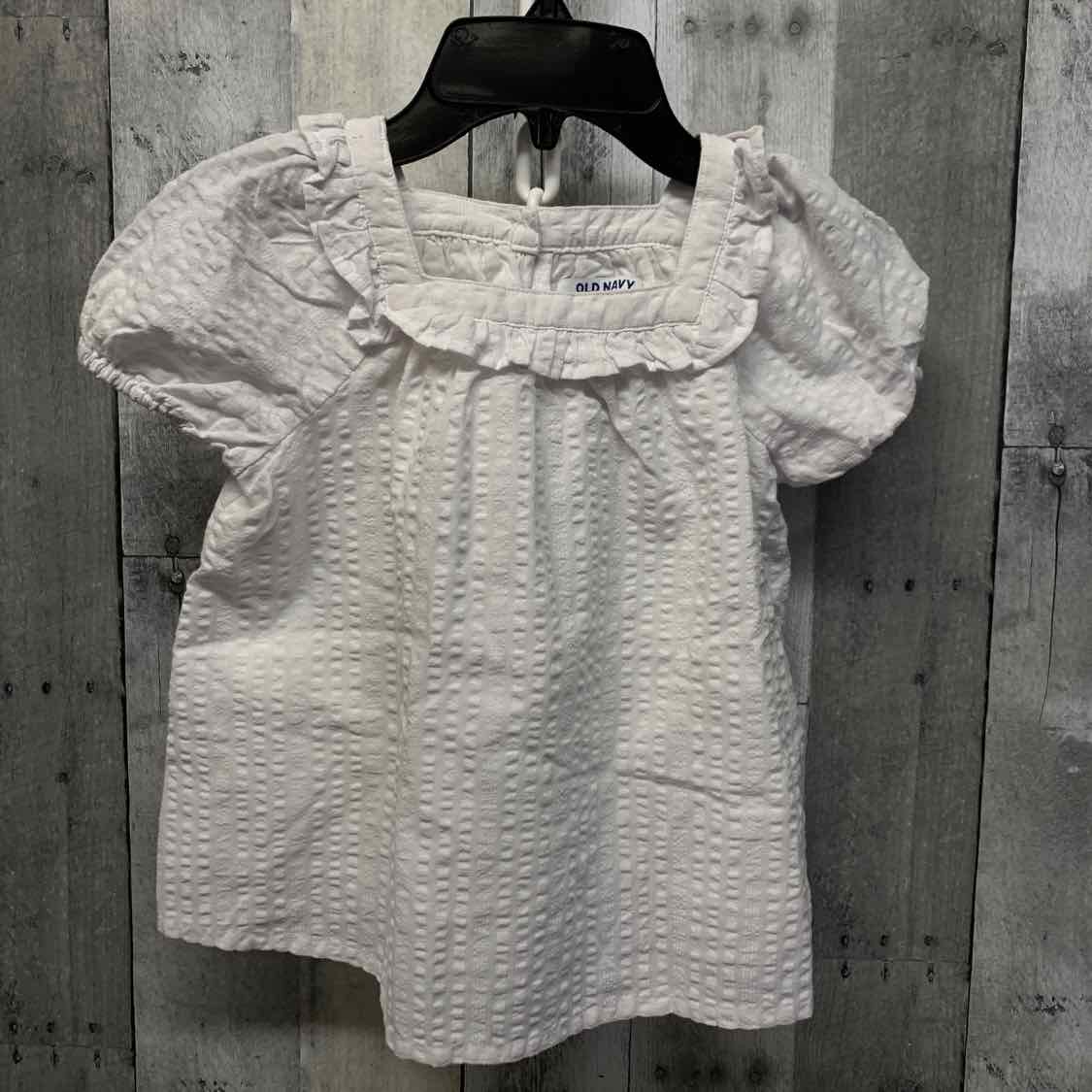 Size 5T White Old Navy Short Sleeve Shirt
