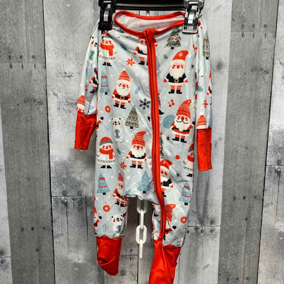 Size 6-9 Months Blue/Red B Brand Footy PJs