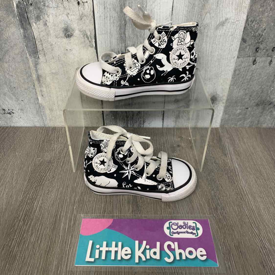 Size 5 Black/White Converse Sneakers
