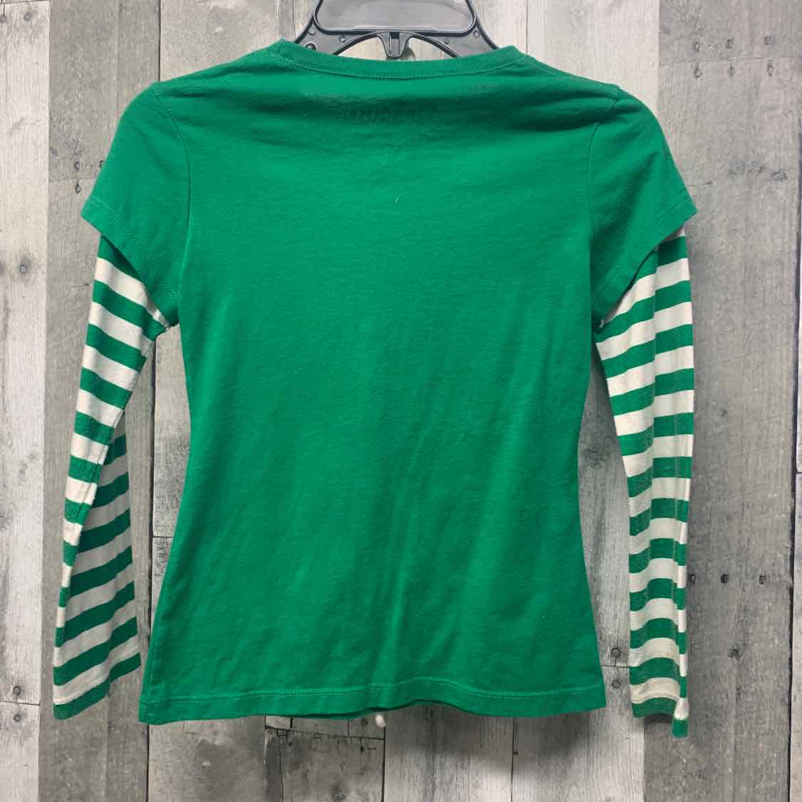 Size 6/6X Green Striped B Brand Long Sleeve Shirt