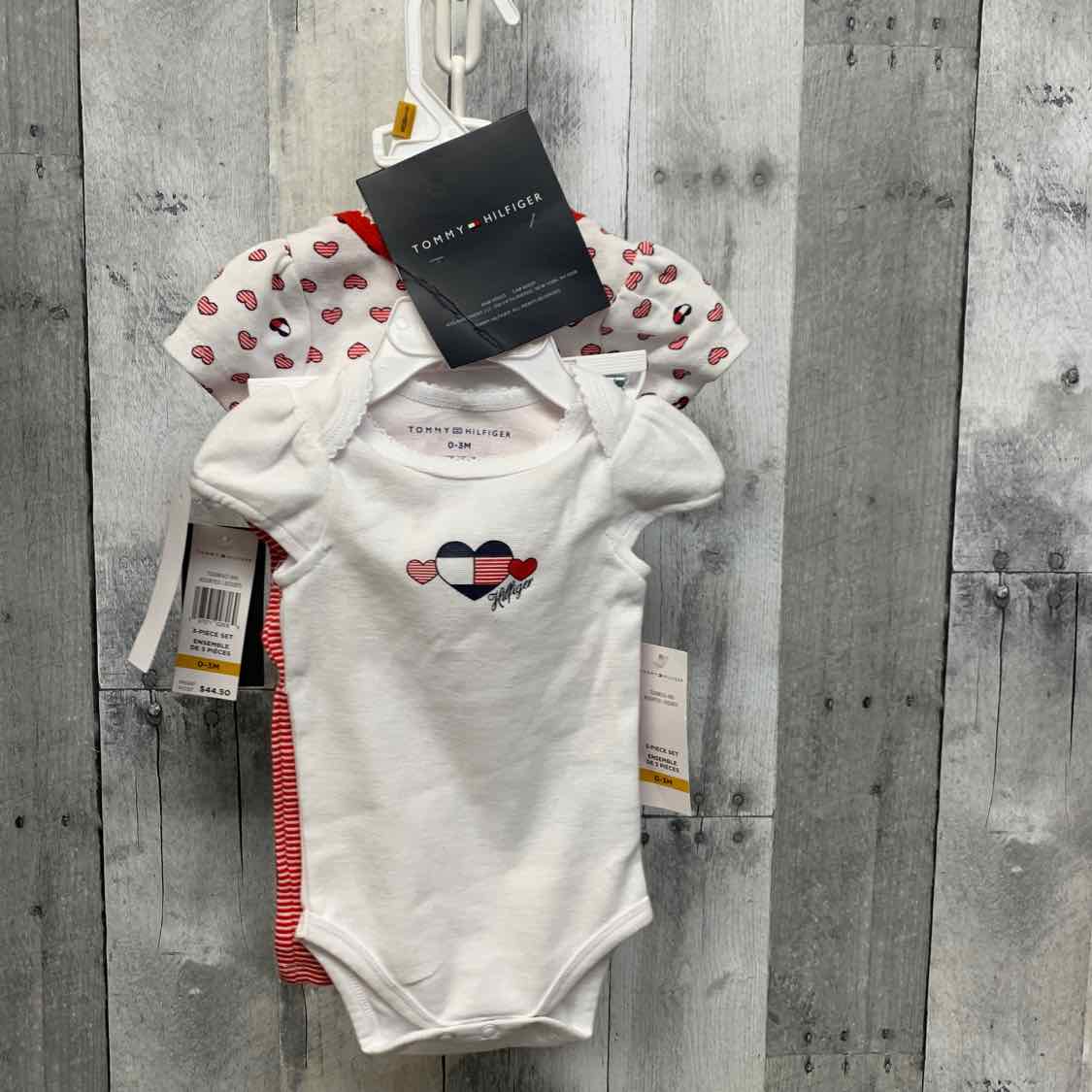 Size 0-3 Months White Tommy Hilfiger Shirt/Leggings