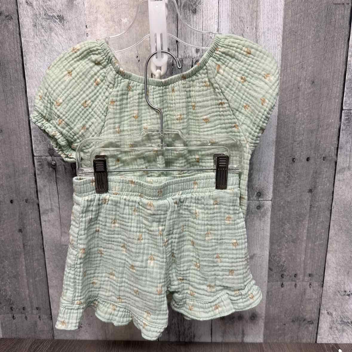 Size 4T Green Print Members Mark Shirt/Shorts