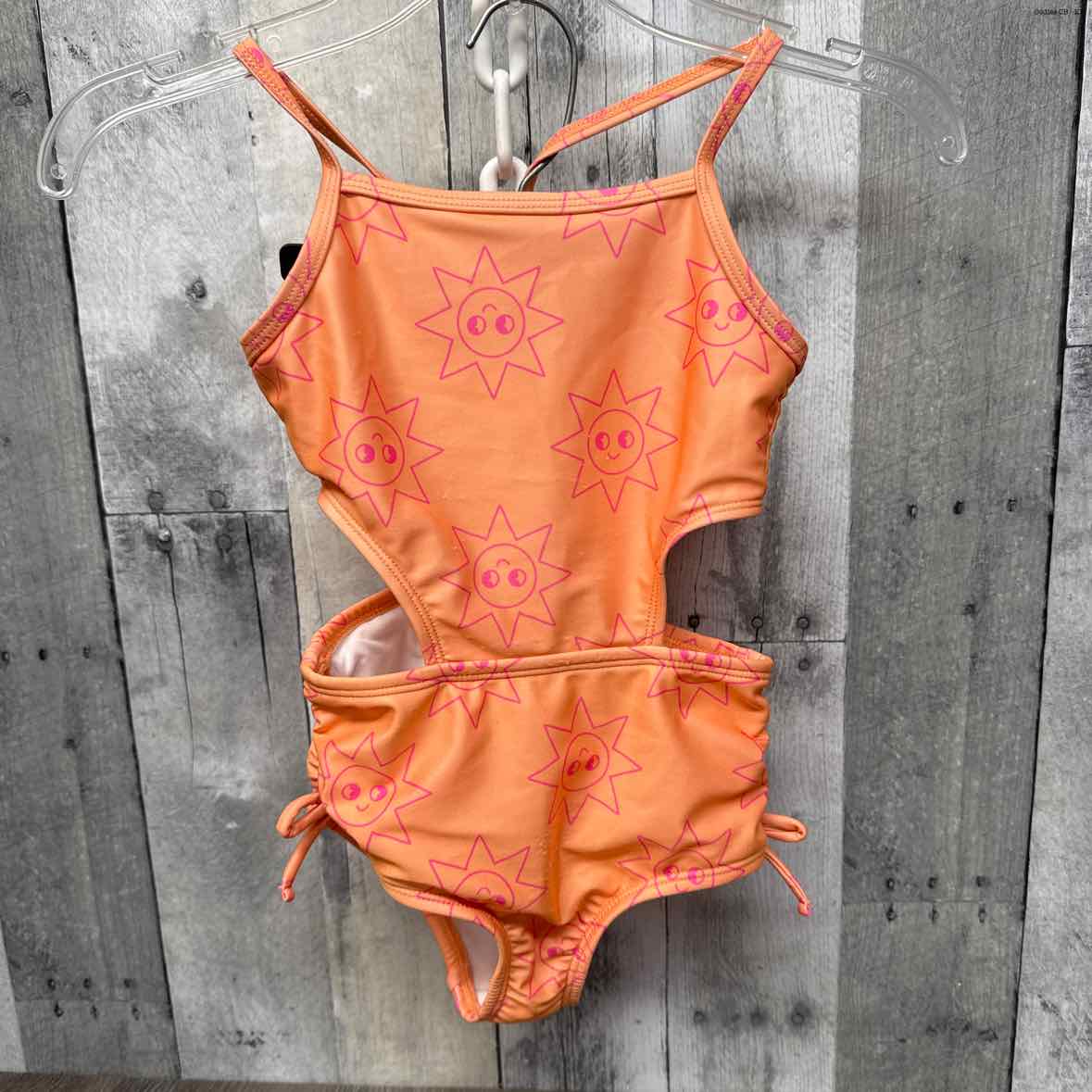 Size 4T Orange Print Cat & Jack Swim Suit - 1pc