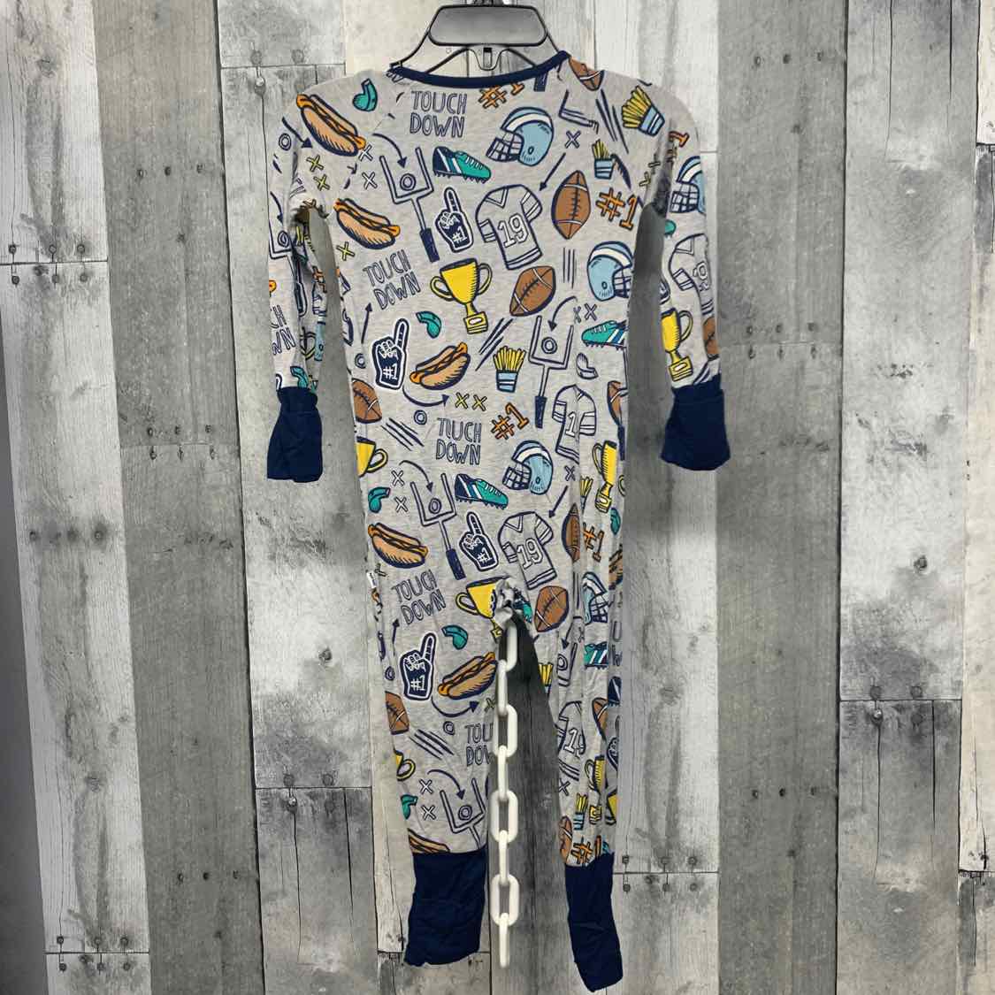 Size 6-12 Months Gray Print Little Sleepies Footy PJs