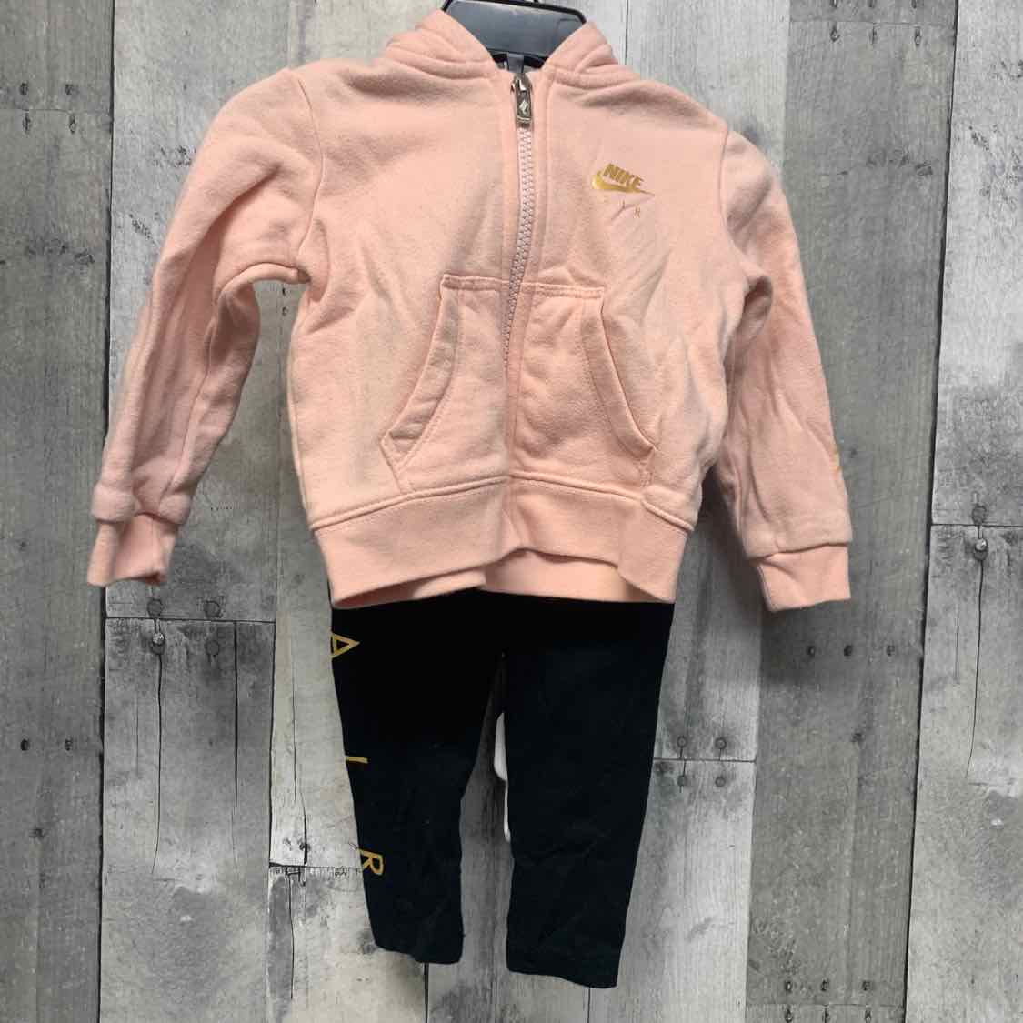 Size 12 Months Pink/Black Sport Brand Jacket/Pants