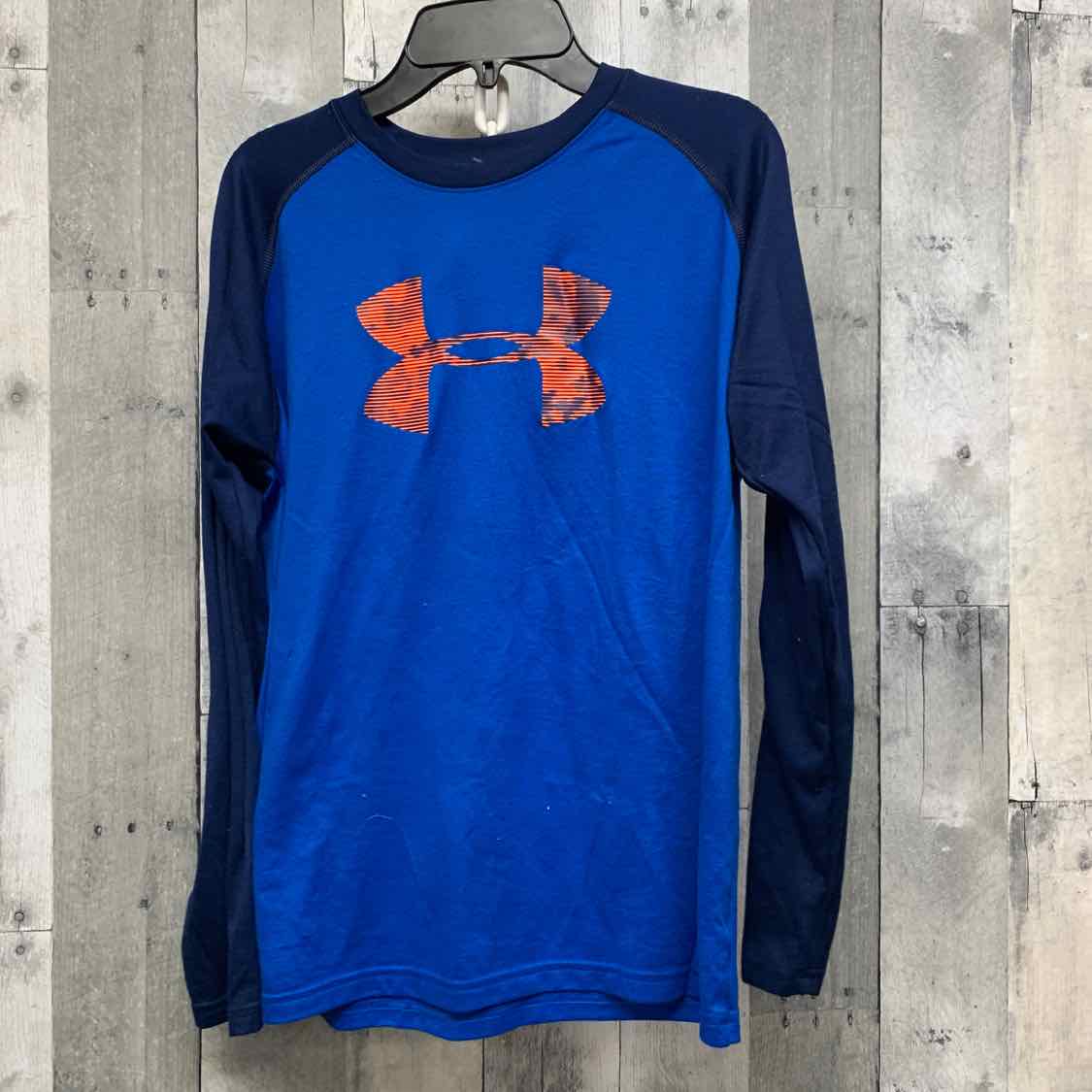 Size Large Blue Graphic Sport Brand Long Sleeve Shirt