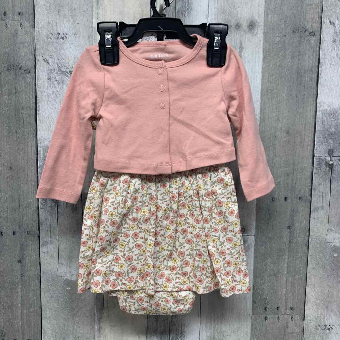 Size 3-6 Months Pink/White Child of Mine 2pc Dress