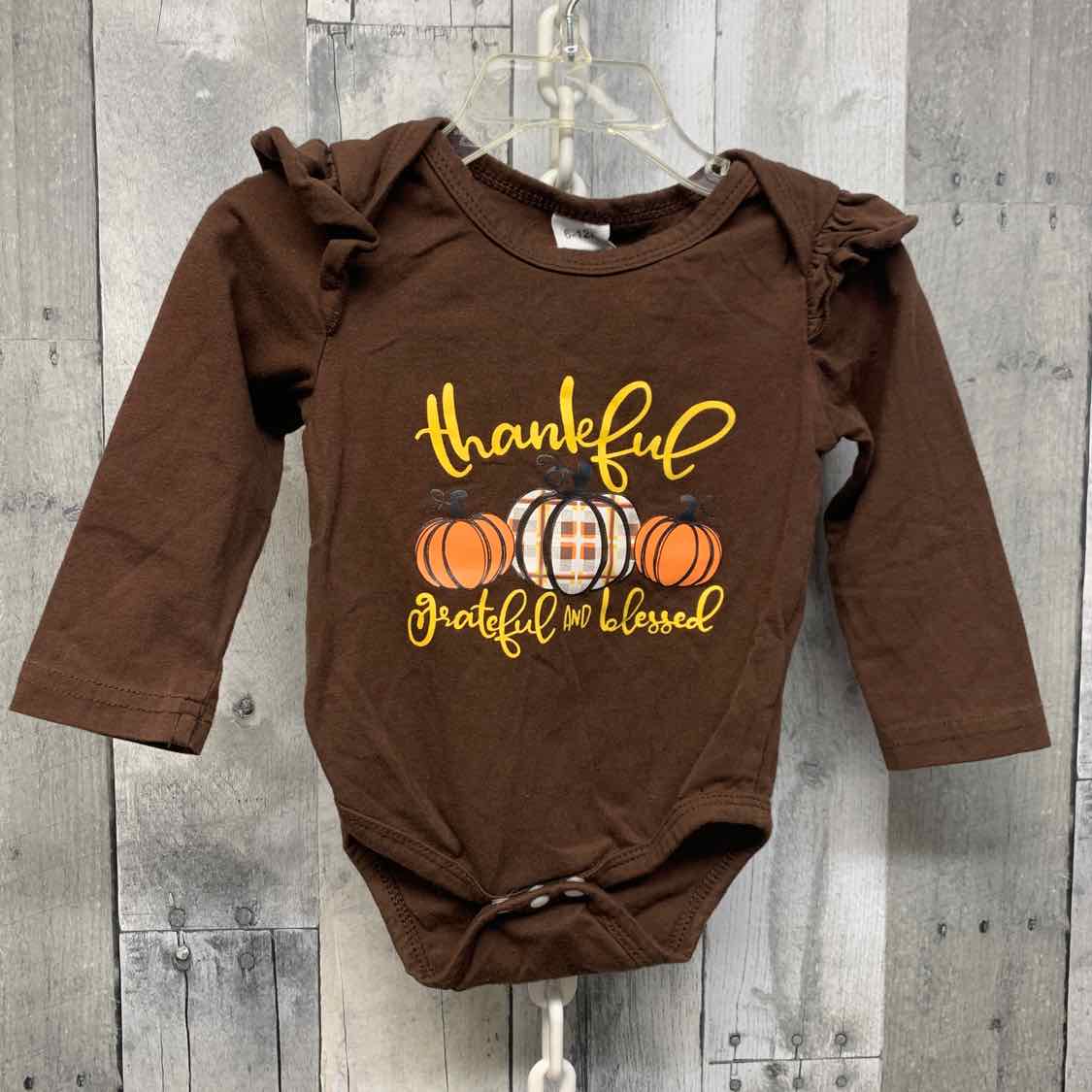 Size 6-12 Months Brown Graphic B Brand Bodysuit