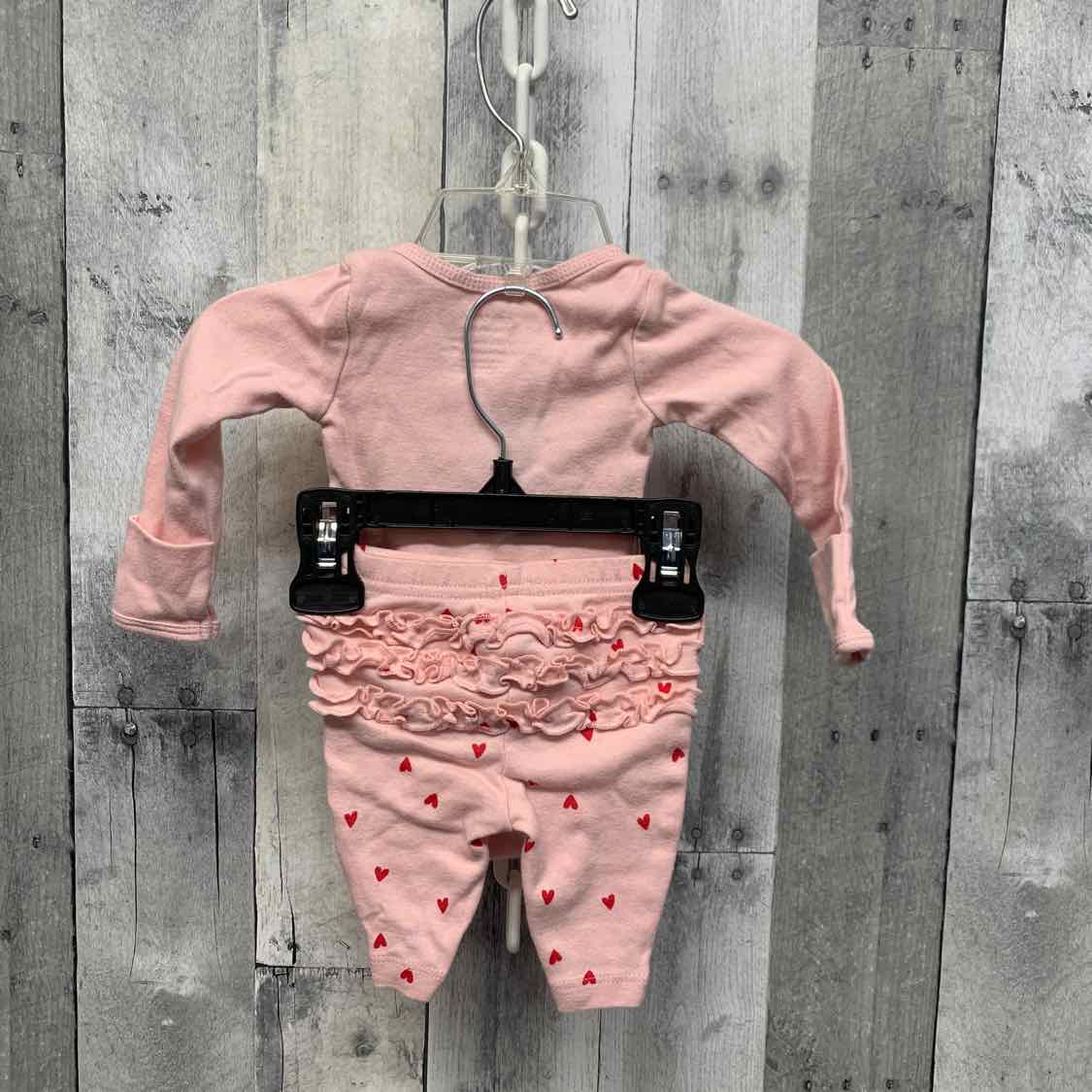 Size Newborn Pink Print Carter's Shirt/Leggings