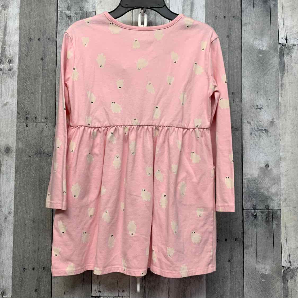 Size 6/7 Pink/White Cat & Jack LS Dress