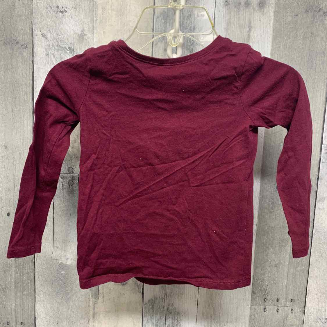 Size 4T Burgundy Children's Place Long Sleeve Shirt