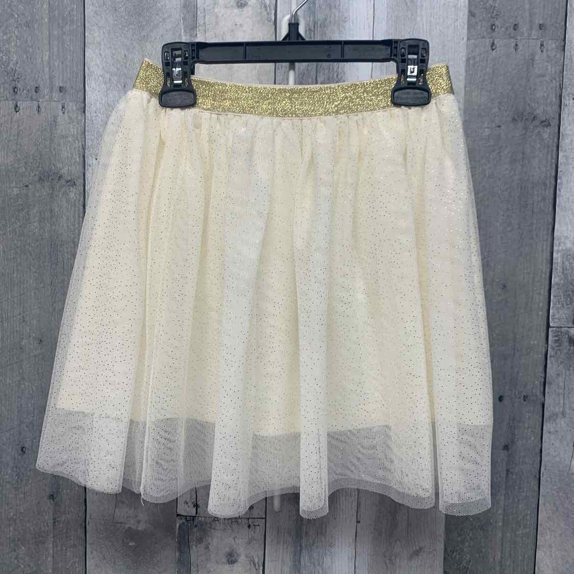 Size Medium Ivory/Gold Holiday Brands Skirt