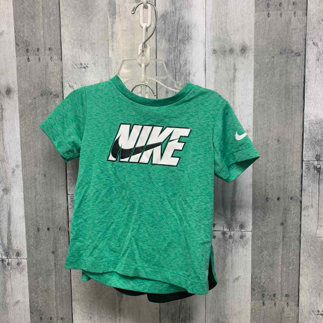 Size 3T Green/Black Sport Brand Shirt/Shorts