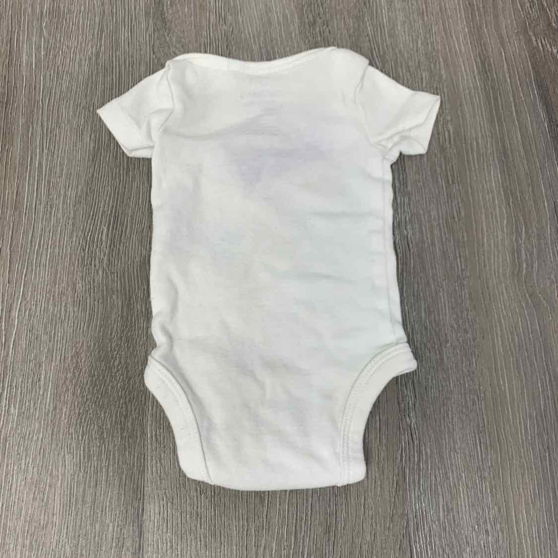 Size Preemie Tan/White Carter's Bodysuit