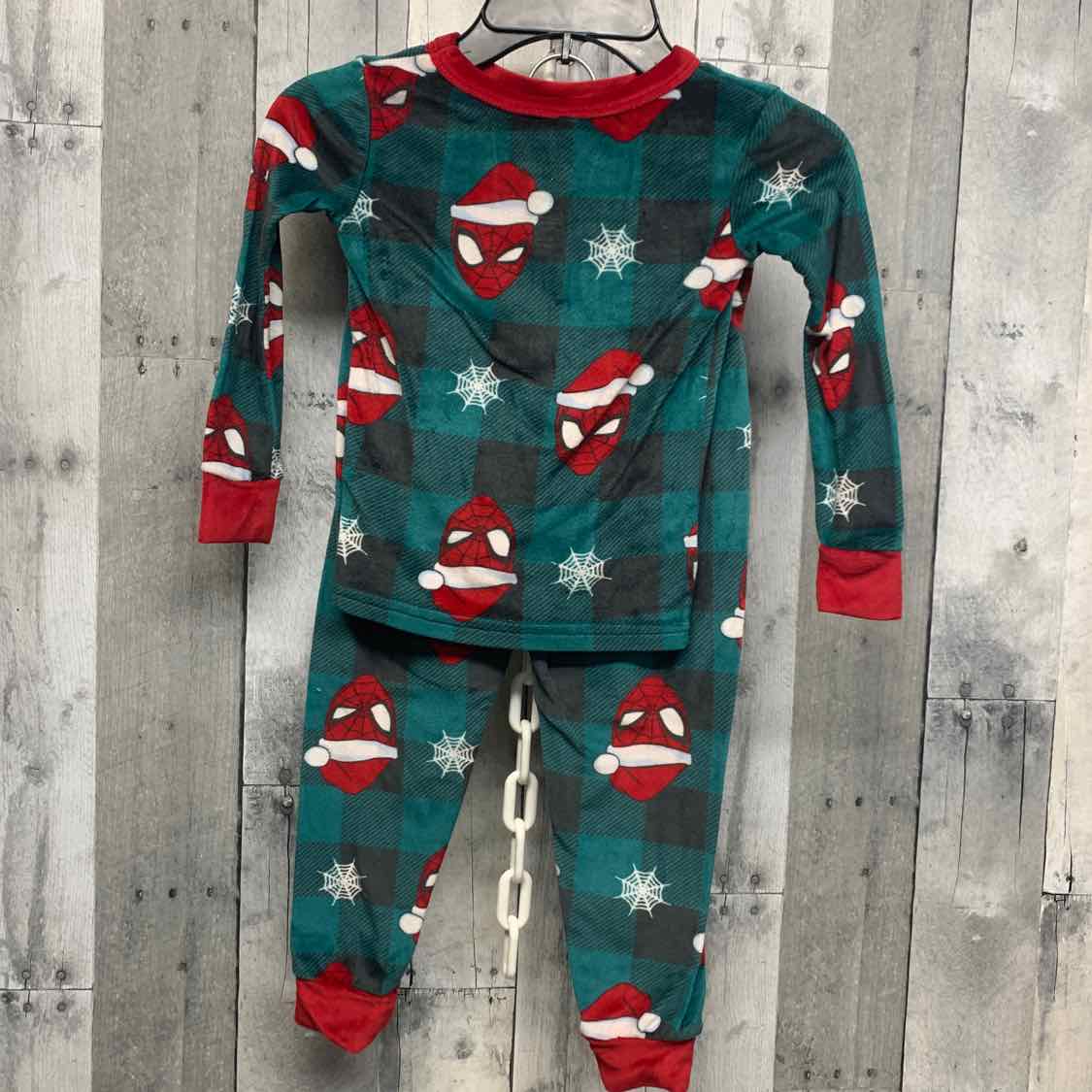 Size 4T Green/Red Marvel 2pc PJs