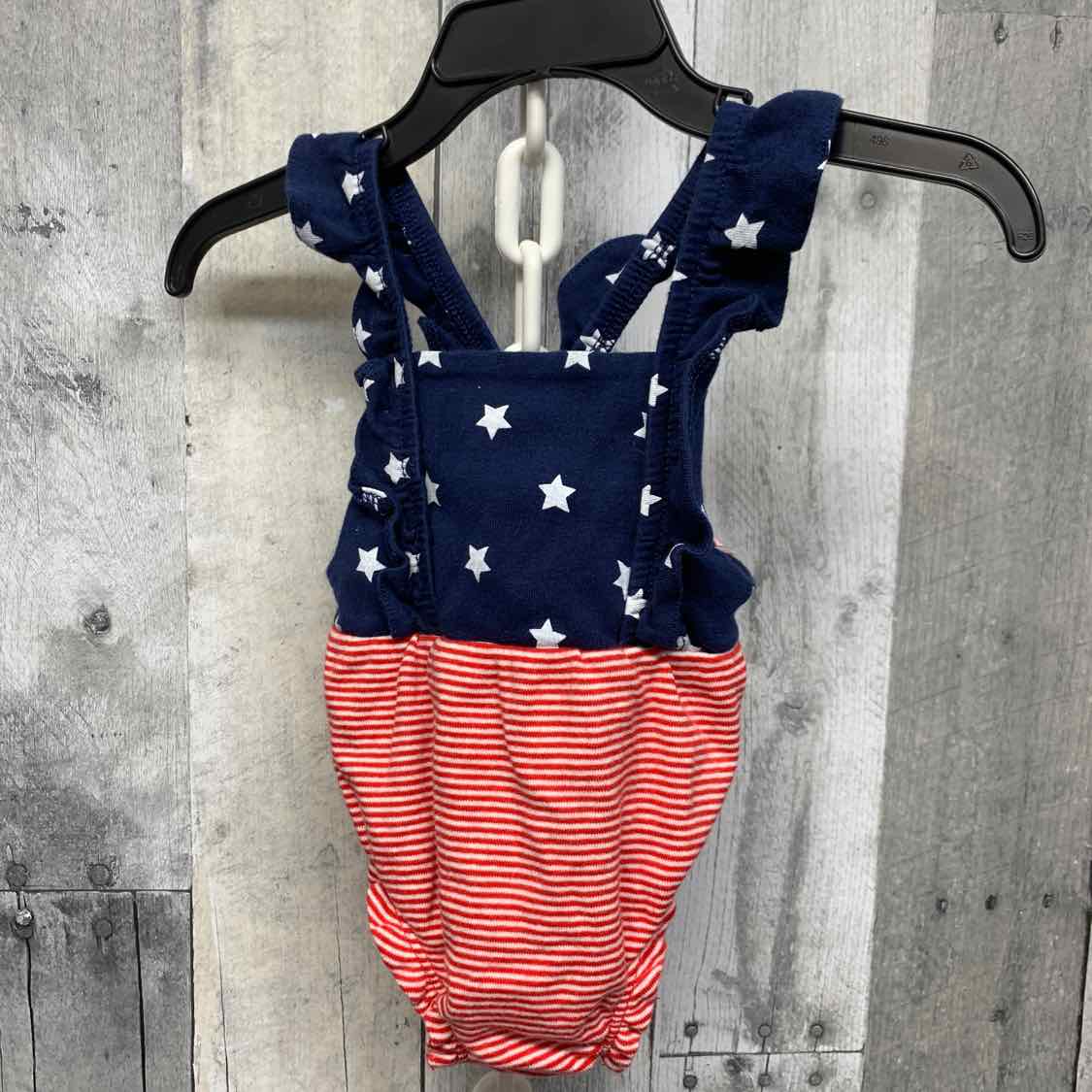 Size Newborn Red/White/Blue Carter's Romper