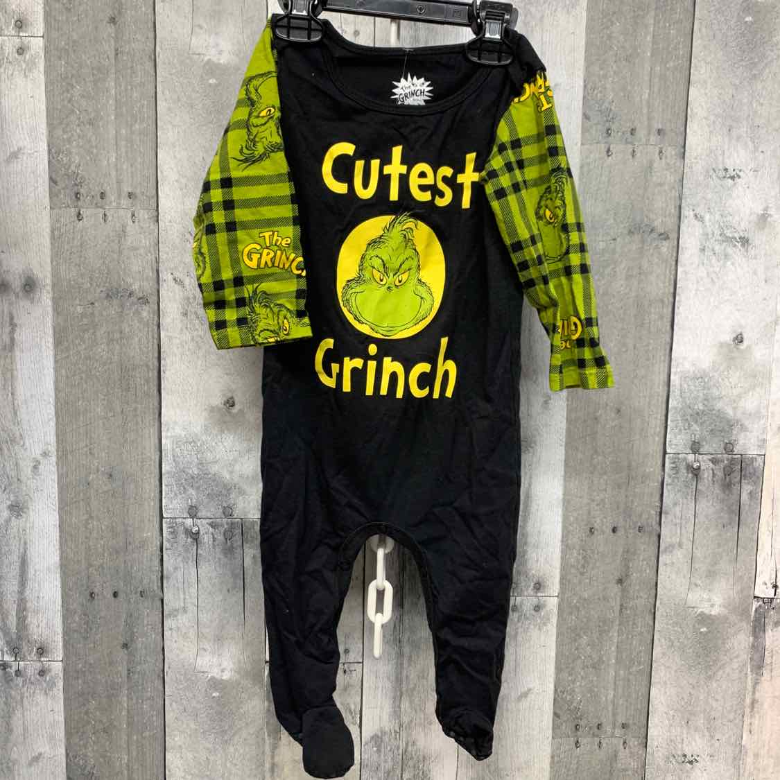 Size 24 Months Black/Green B Brand Footy PJs