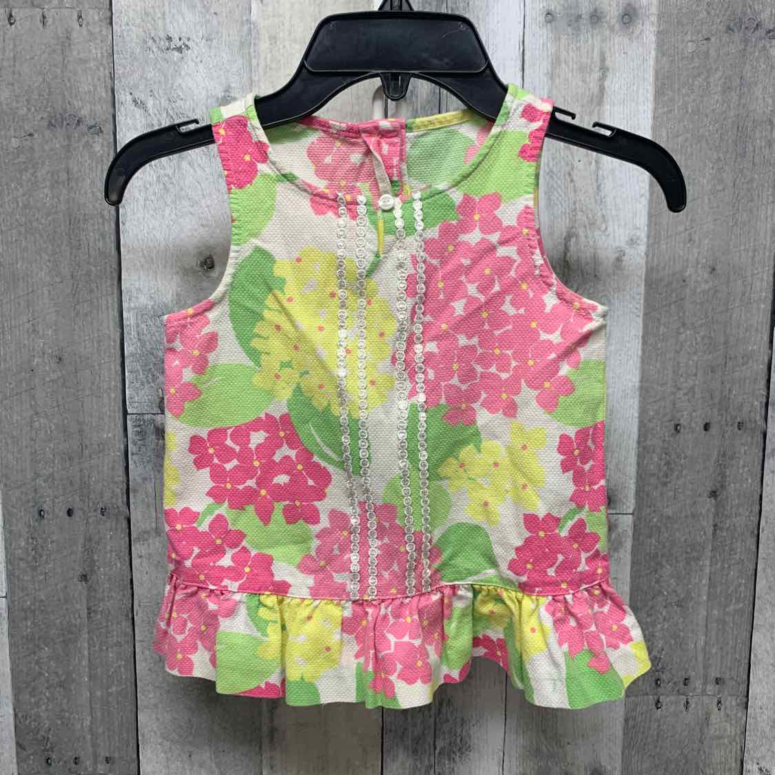 Size 5 Yellow/Pink Janie & Jack Tank Top