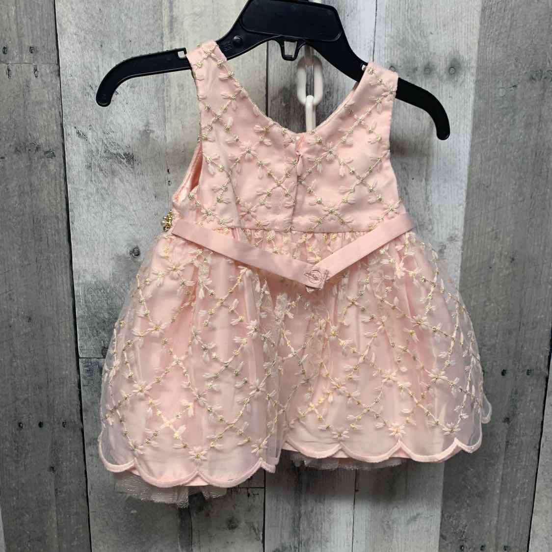 Size 9 Months Pink/Gold B Brand Dress - Party