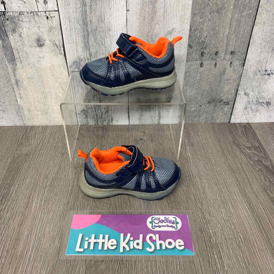 Size 5 Navy/Orange Carter's Sneakers - OodlesCB