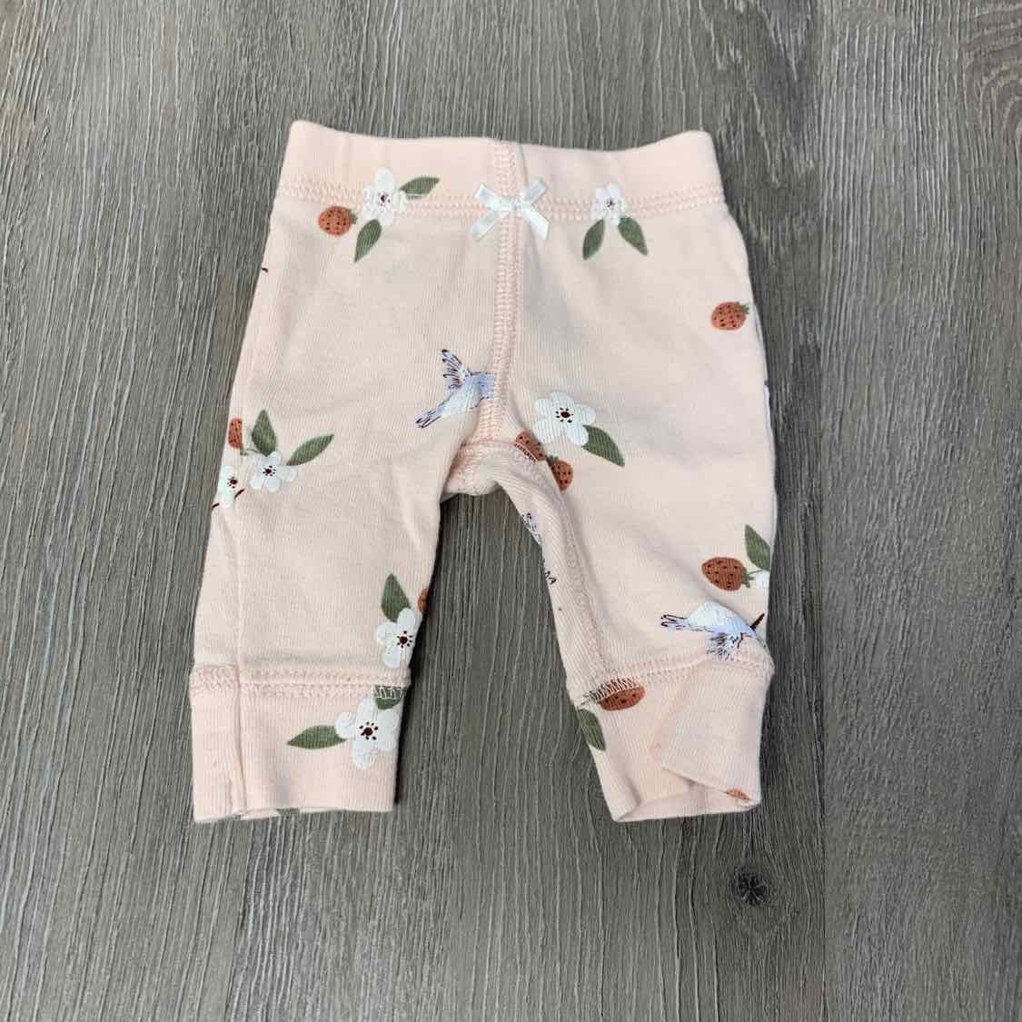 Size Preemie Pink Print Carter's Leggings