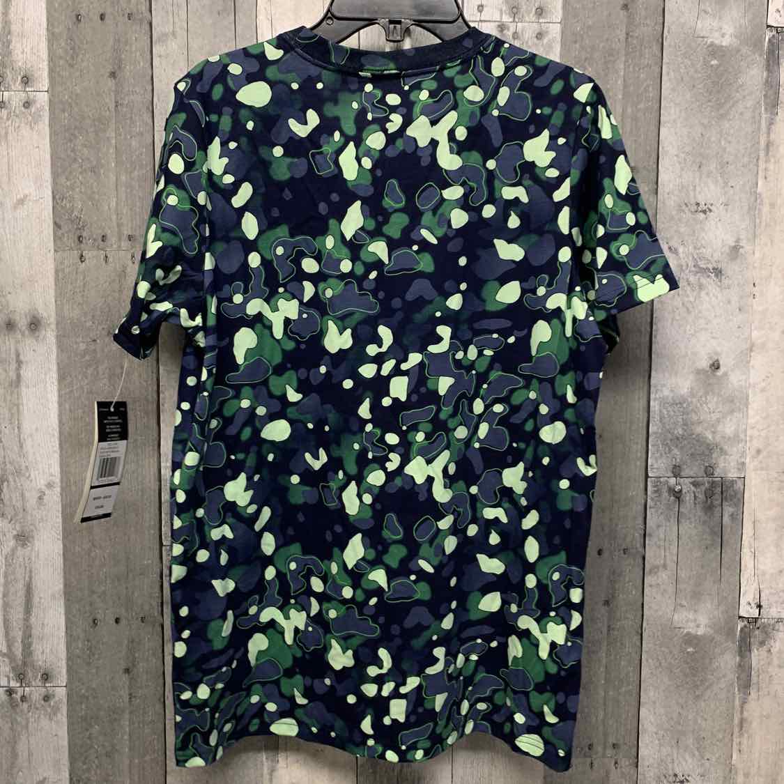 Size Large Blue Camo Sport Brand T Shirt