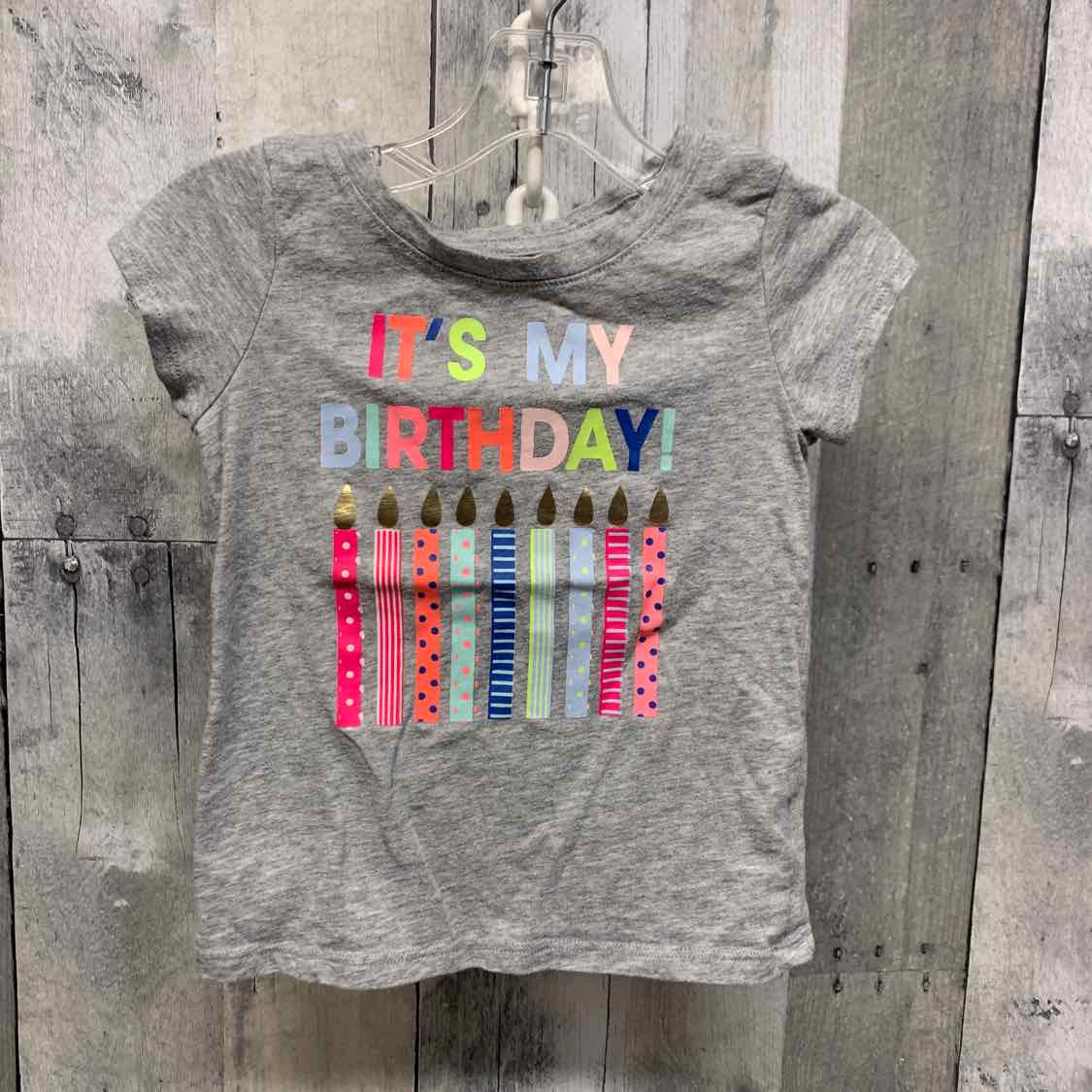 Size 2T Gray Graphic Cat & Jack T Shirt