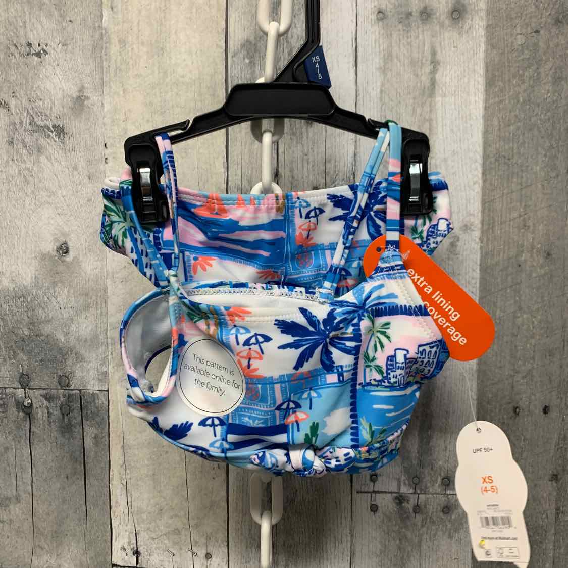 Size 4/5 White/Blue Wonder Nation Swim Suit - 2pc+ - OodlesCB