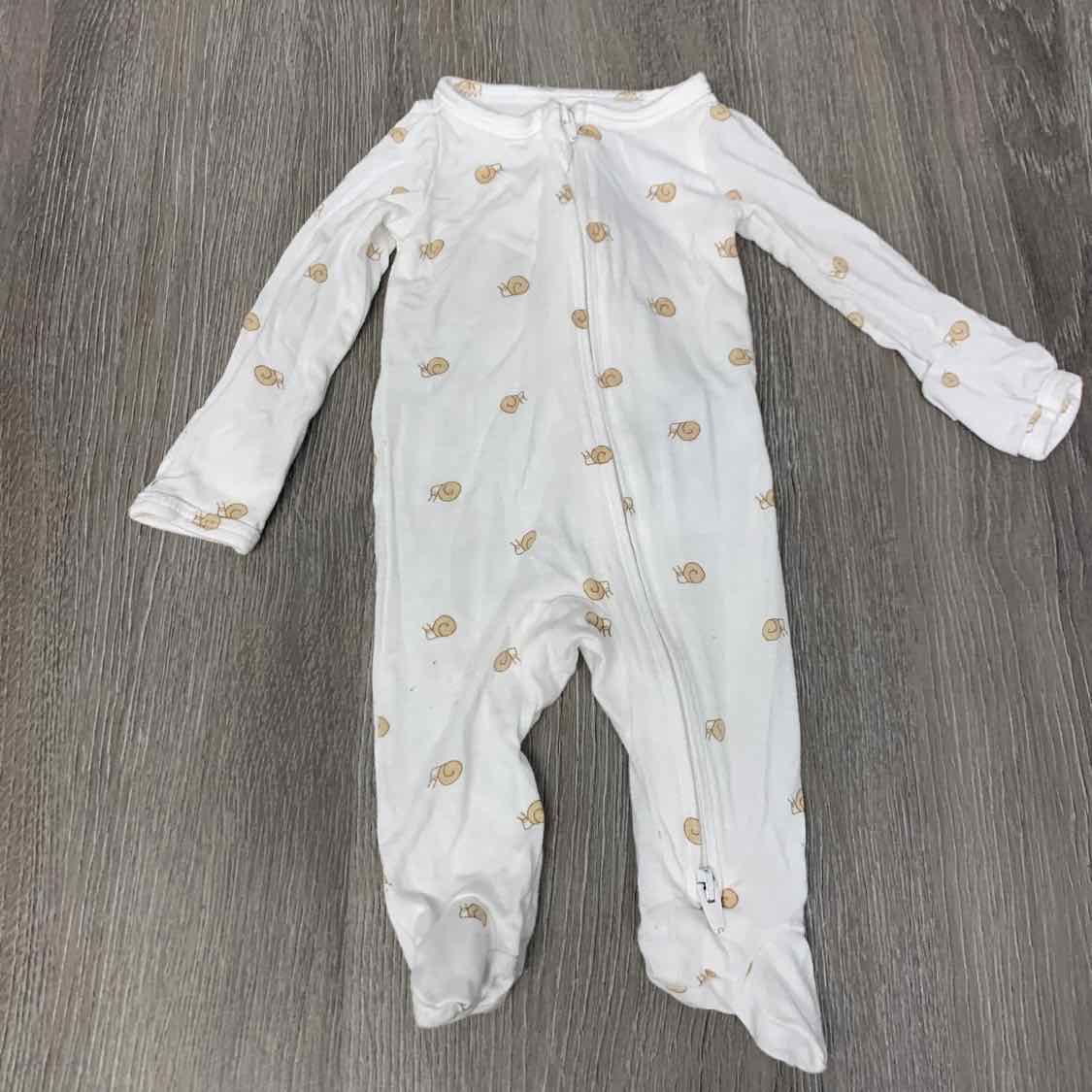 Size Preemie White Print Carter's Footy PJs