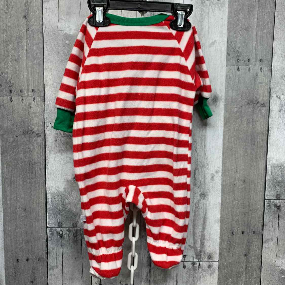 Size 3-6 Months Red/Green B Brand Footy PJs