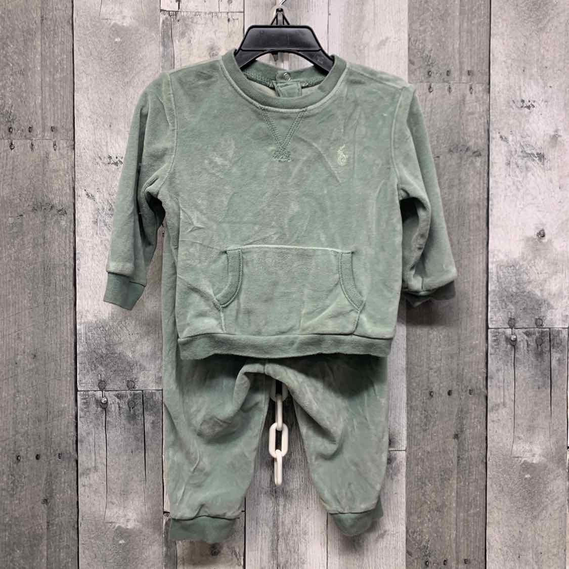 Size 12 Months Green Ralph Lauren Shirt/Pants