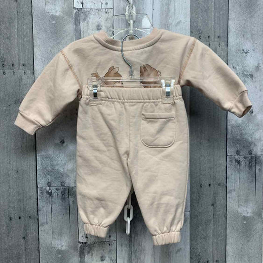 Size 3-6 Months Tan/Brown Disney Sweats - 2pc