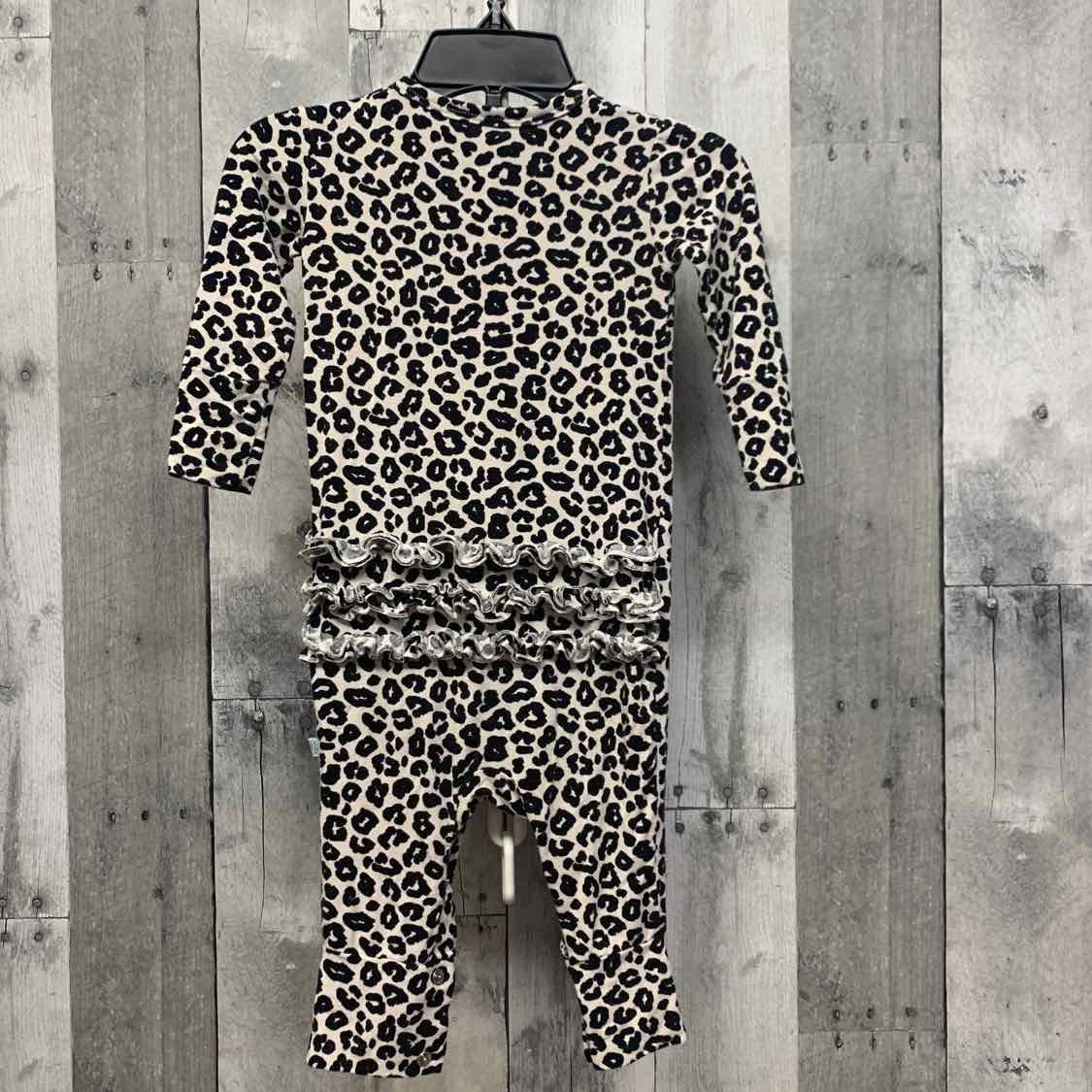 Size 6-9 Months Black Animal Print Posh Peanut Romper