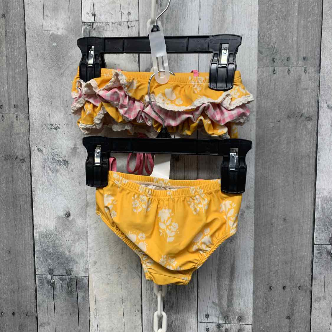 Size 4T Yellow/Pink B Brand Swim Suit - 2pc+