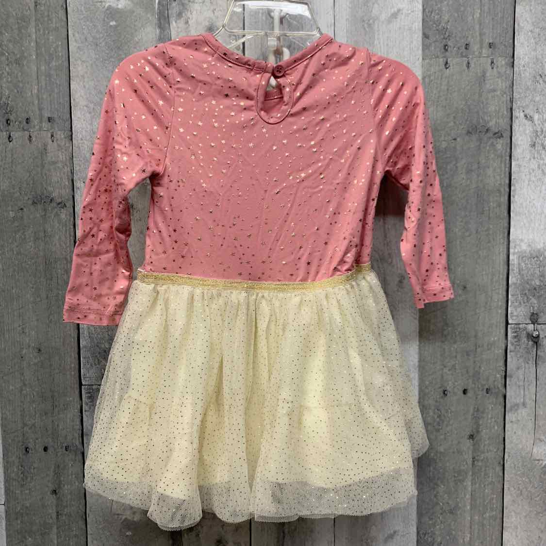 Size 18 Months Pink/Ivory Young Hearts Dress