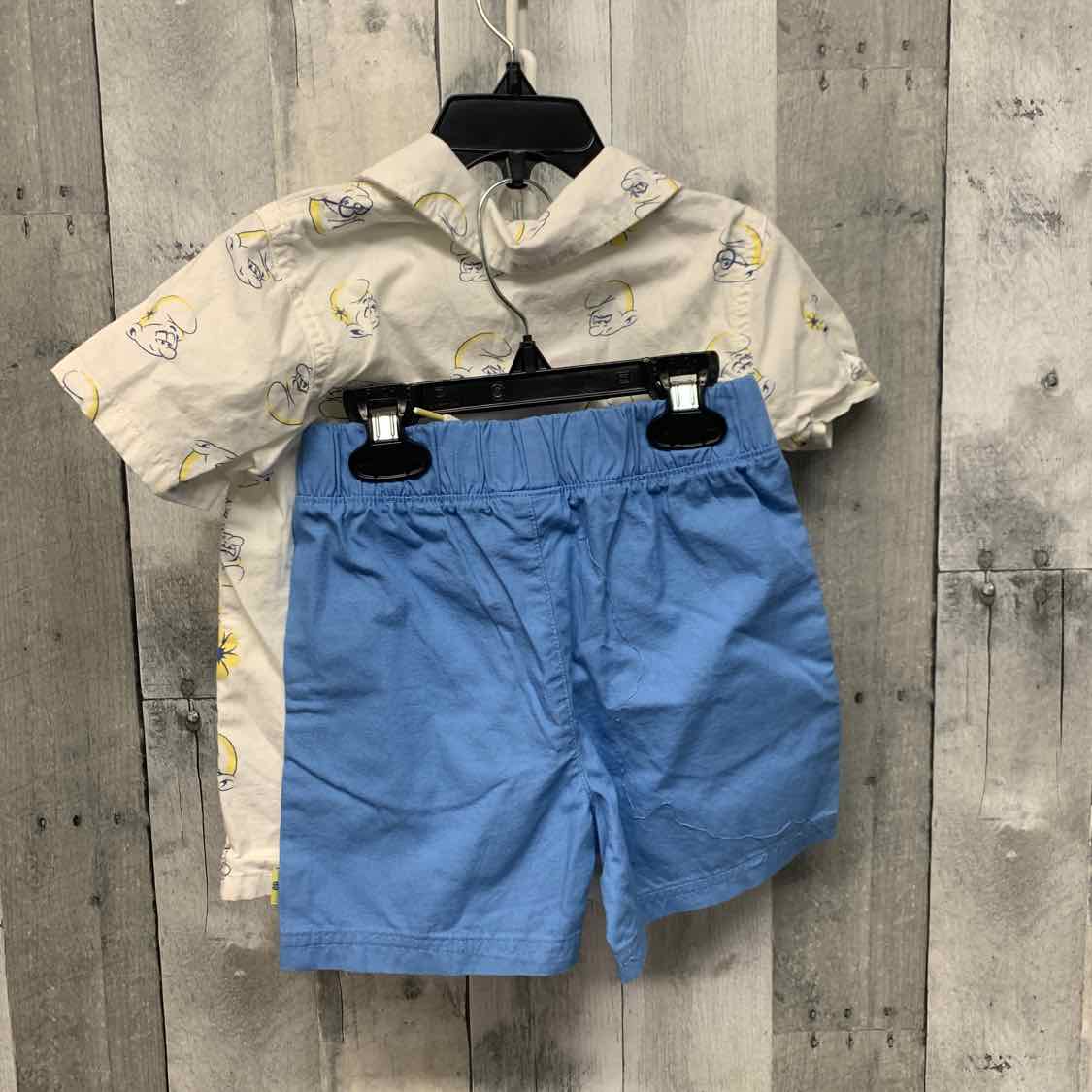 Size 4T White/Blue B Brand Shirt/Shorts