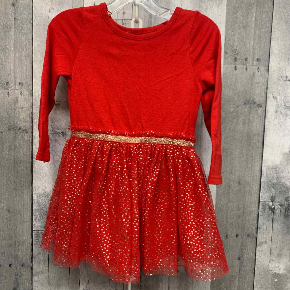 Size 2T Red Cat & Jack LS Dress