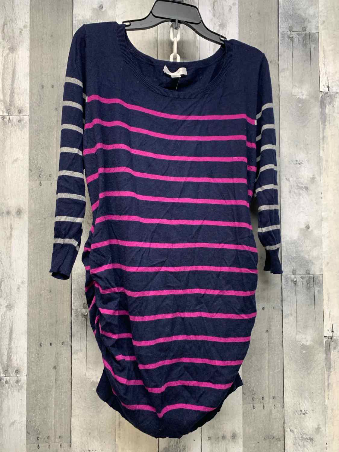 Size XL Navy/Purple Motherhood Long Sleeve Top