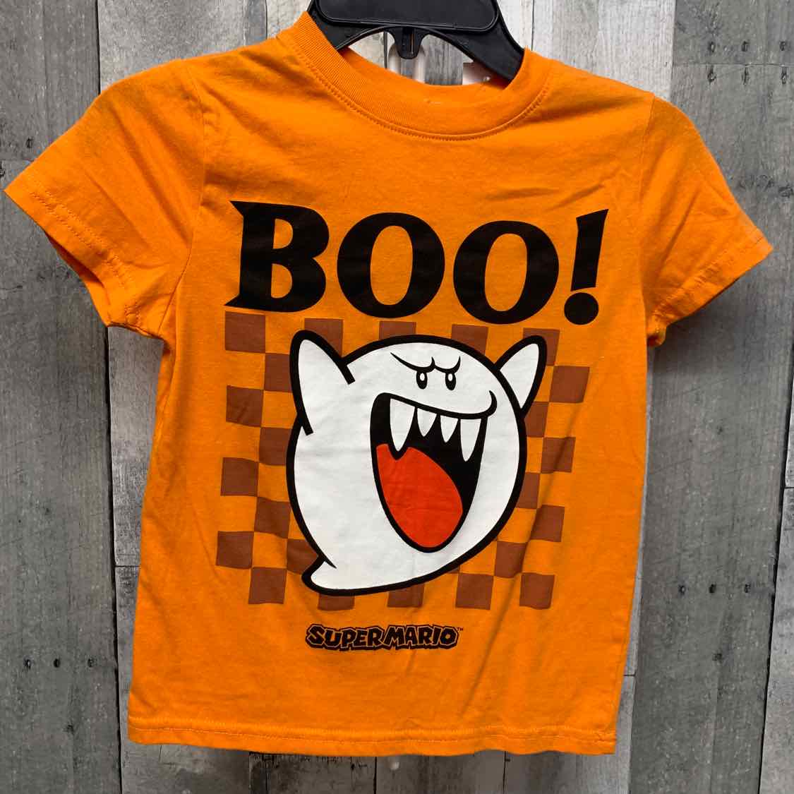 Size XSmall Orange Graphic Super Mario T Shirt