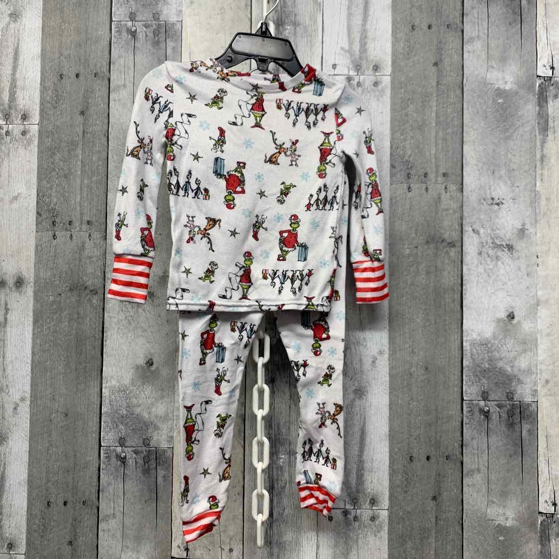 Size 2T White Dr Seuss 2pc PJs