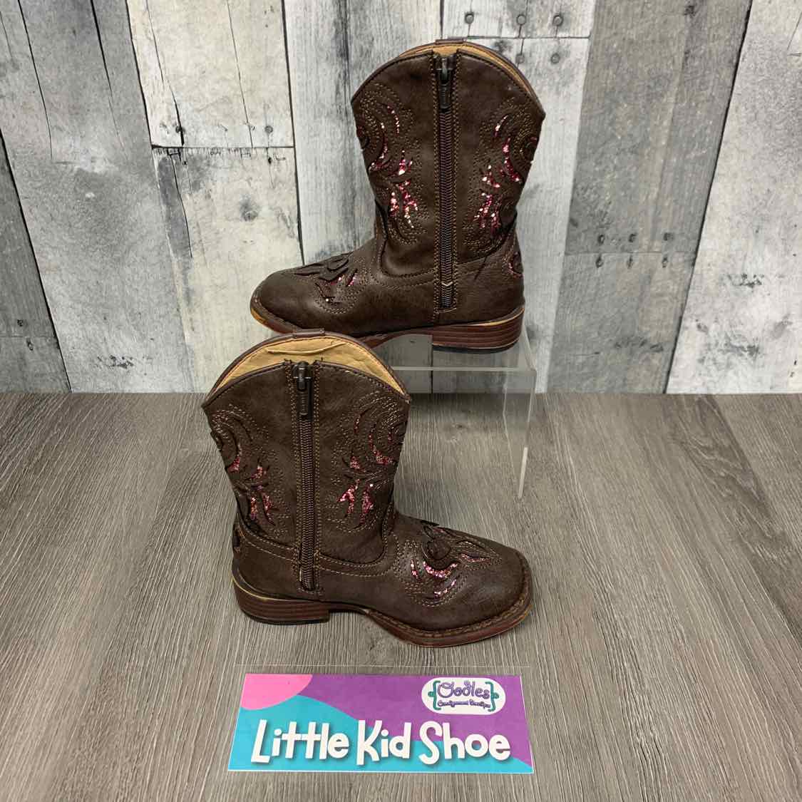 Size 8 Brown/Pink Roper Boots