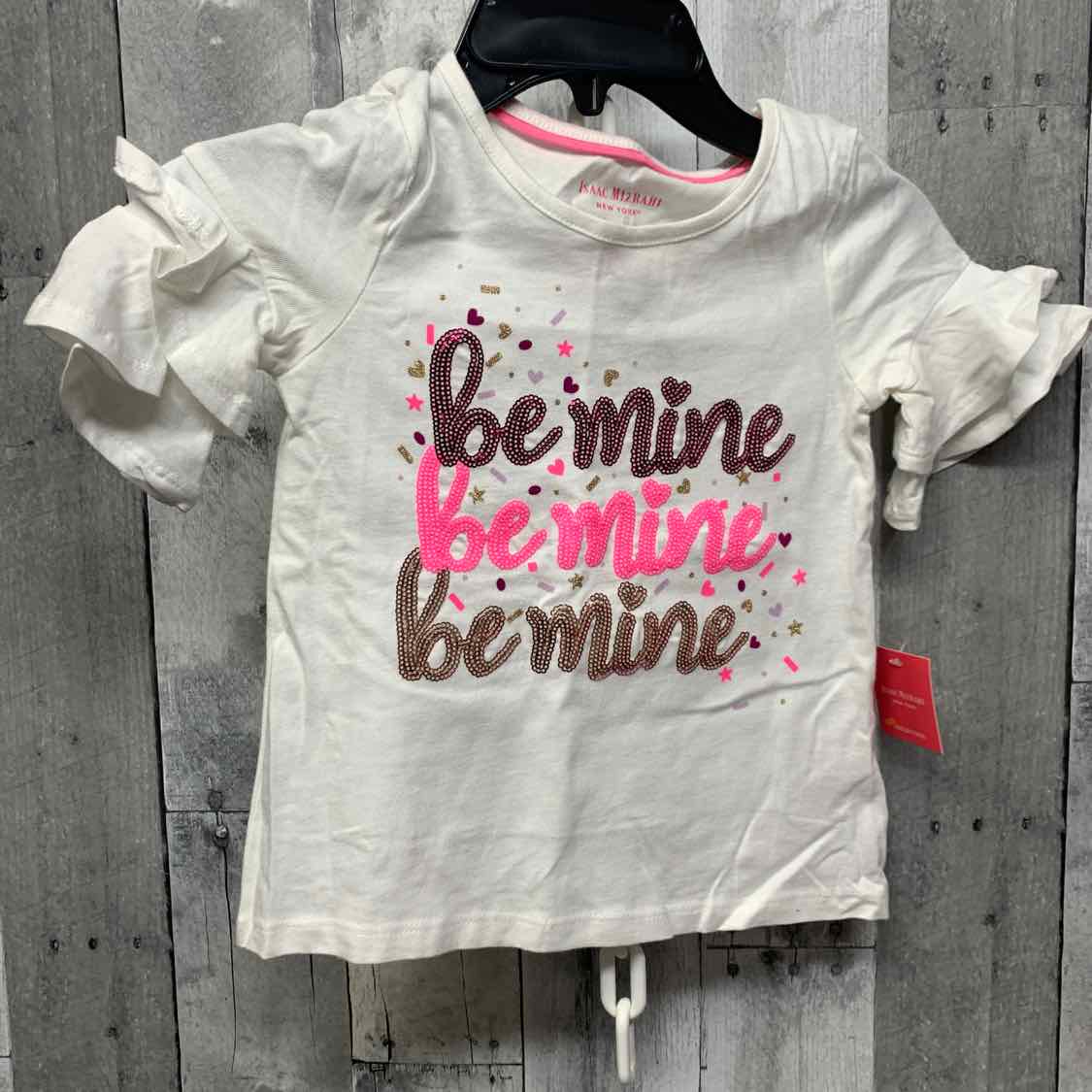 Size 4 White Graphic B Brand Short Sleeve Shirt