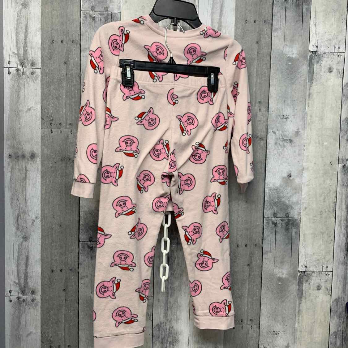 Size 6/7 Pink Print Mid Brand 2pc PJs
