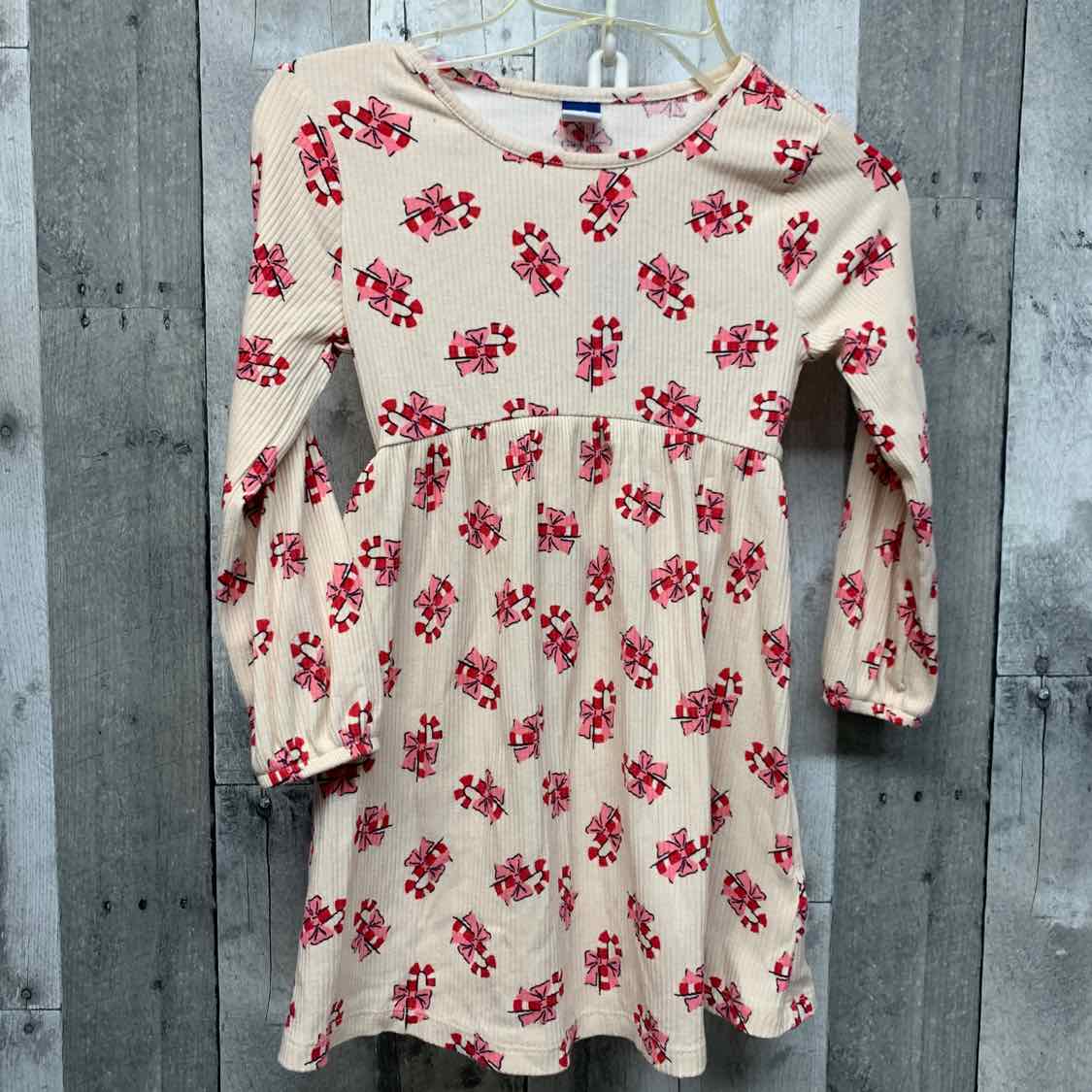 Size 4T Ivory Graphic Old Navy LS Dress