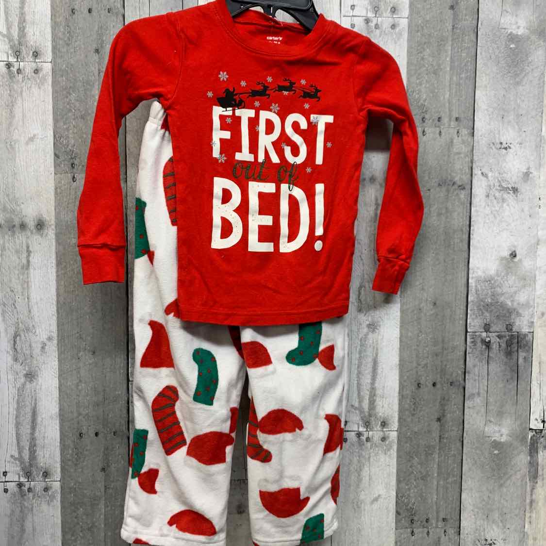 Size 5T Red/White Carter's 2pc PJs