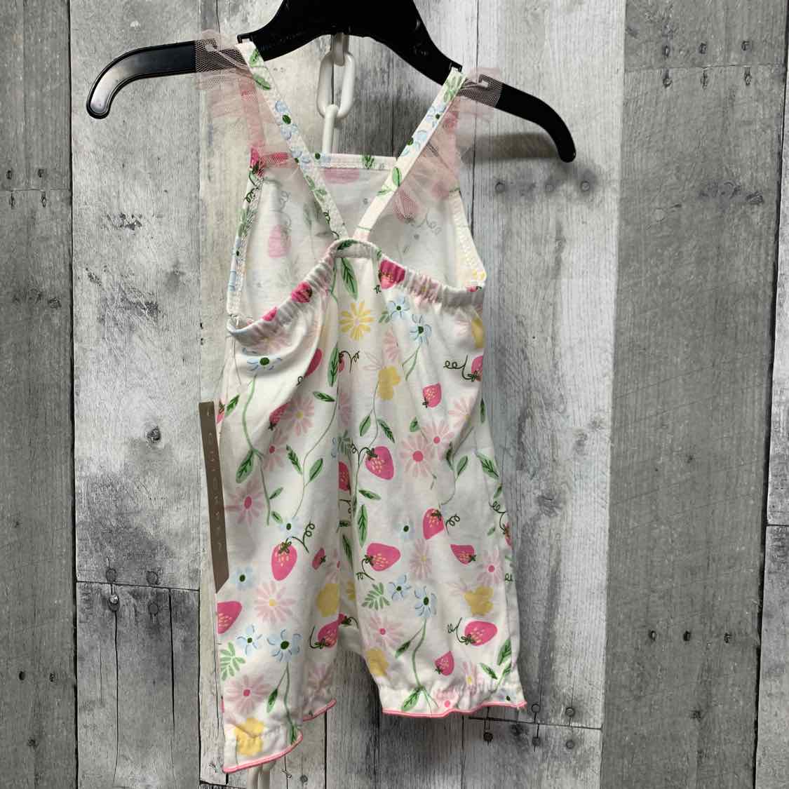 Size 3-6 Months White Print Chick Pea Romper