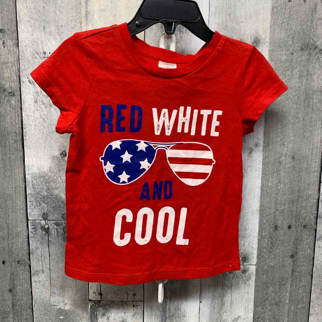 Size 3T Red Graphic Swiggles T Shirt