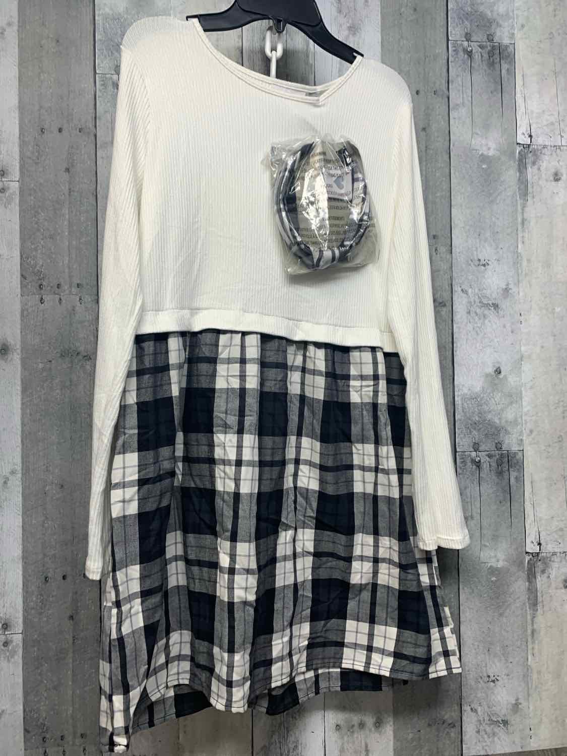 Size 16 Black Plaid Children's Place 2pc Dress